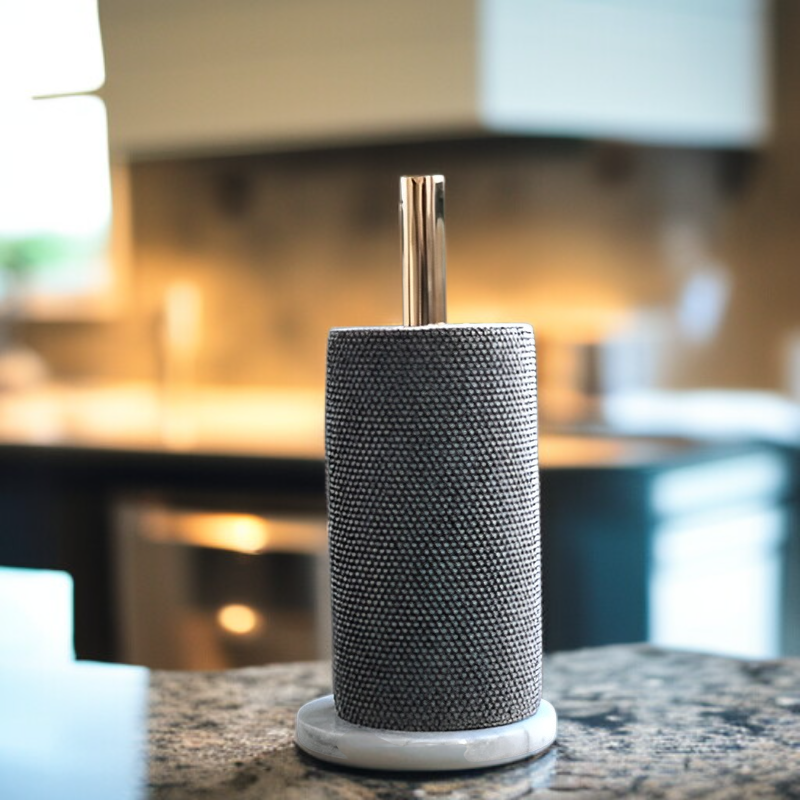 Luxury Gold Marble Paper Towel Holder Countertop Stand (Choose One)