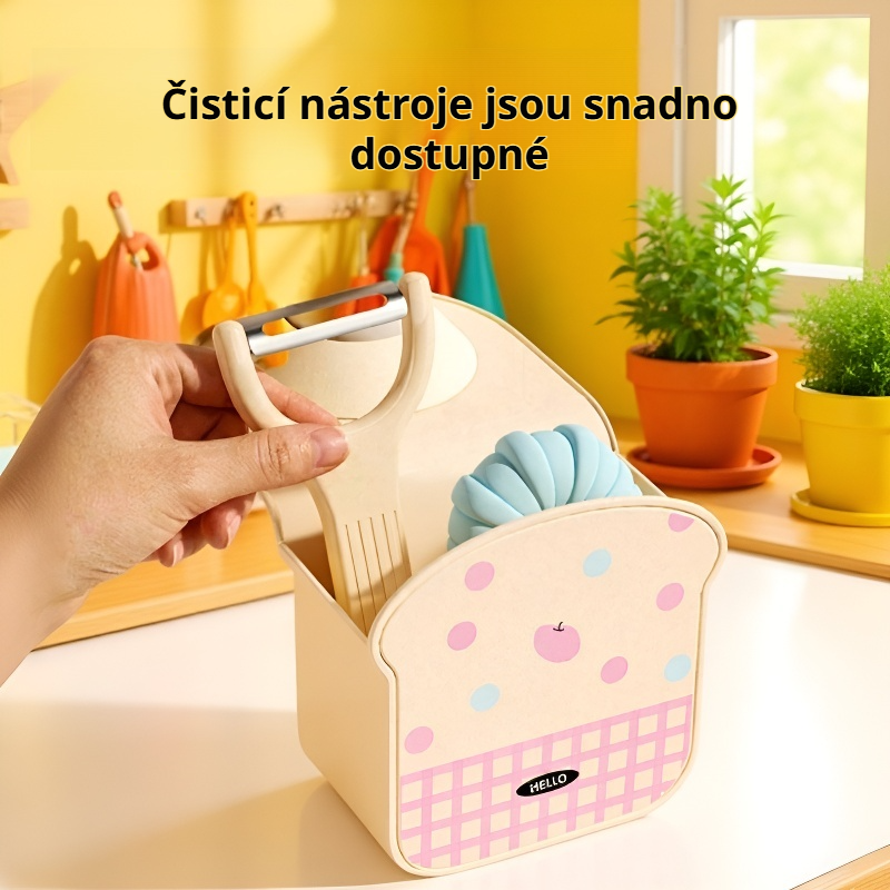 Makaronový toastový odkapávač na dřez s háčkem