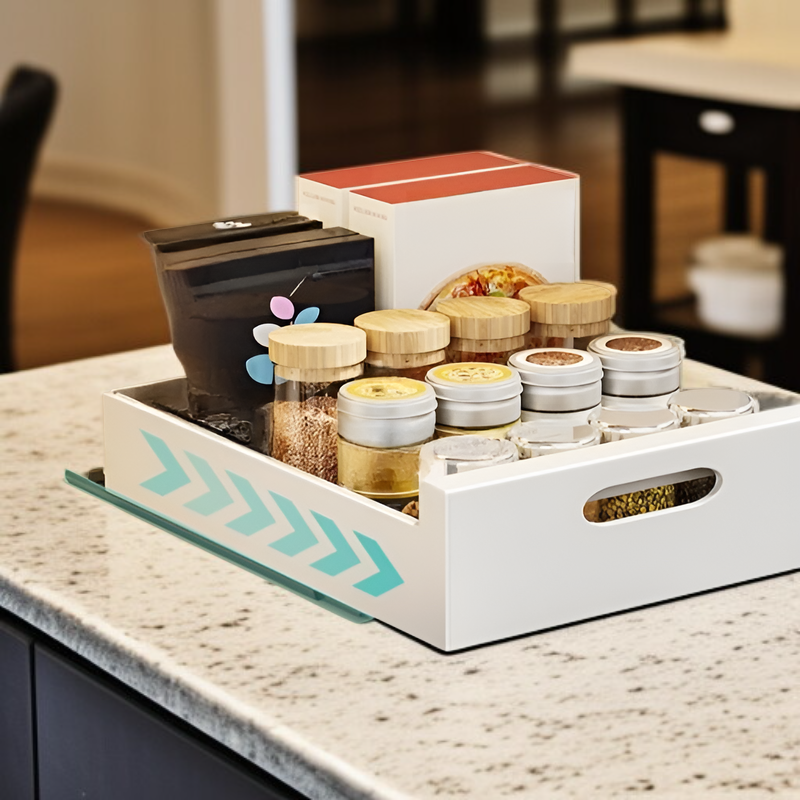 ชั้นวางตู้ลิ้นชักสำหรับจัดเก็บในครัว