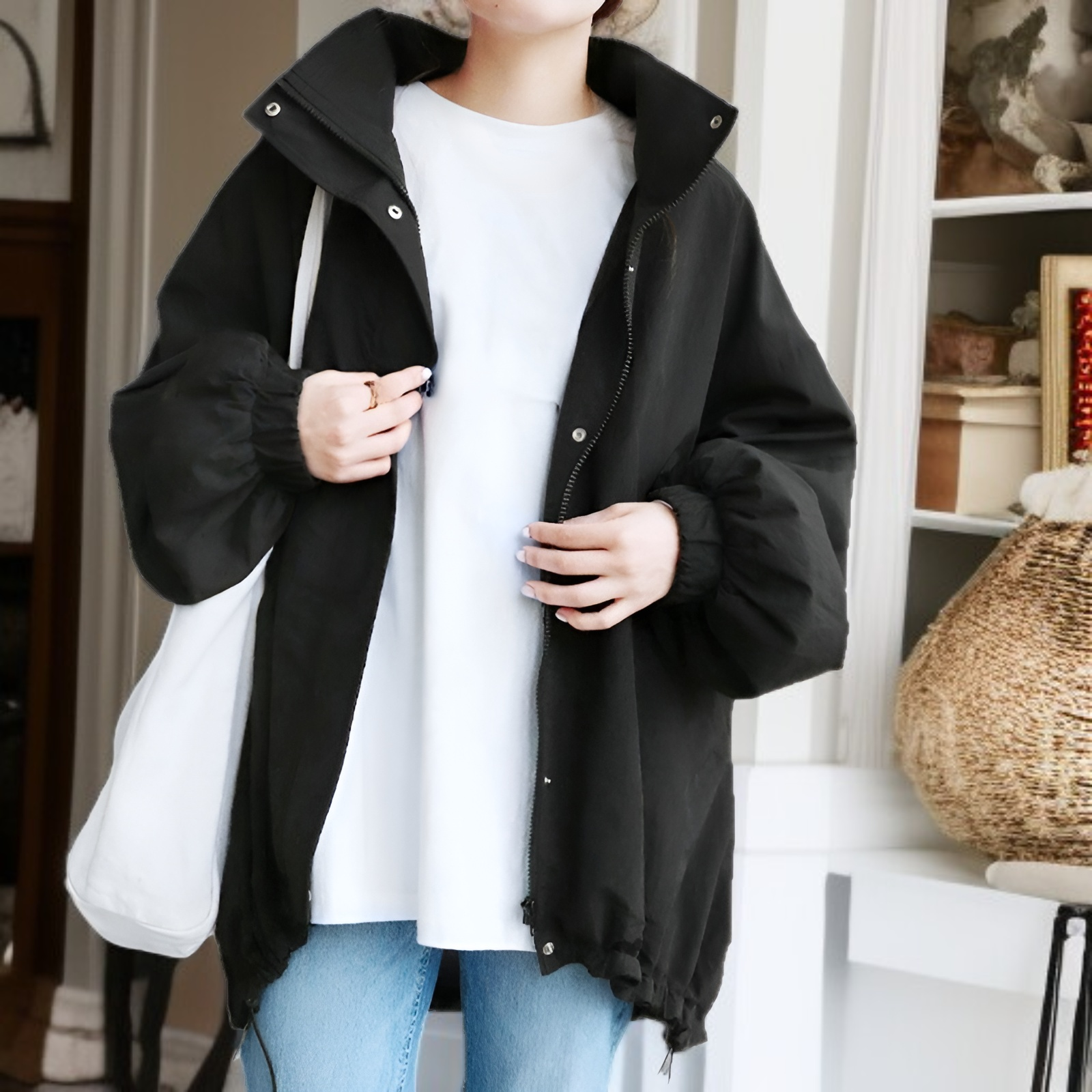 レディースカジュアルゆったりフードコート