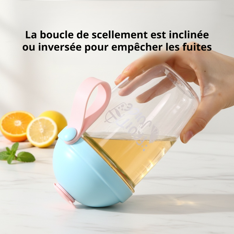 Gobelet à salade de fruits avec paille et égouttoir