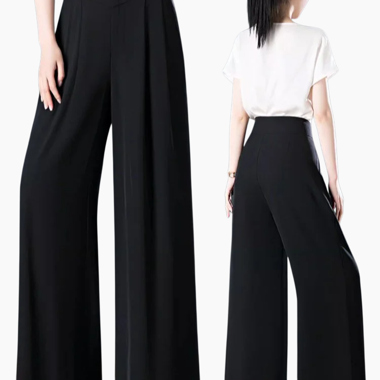 여름 여성 와이드 팬츠 아이스 와이드 팬츠 슬랙스 긴바지 와이드 치마바지 처짐 와이드 팬츠 여 와이드 팬츠 여 쉬폰 아이스 빅사이즈 얇은 여름 바지