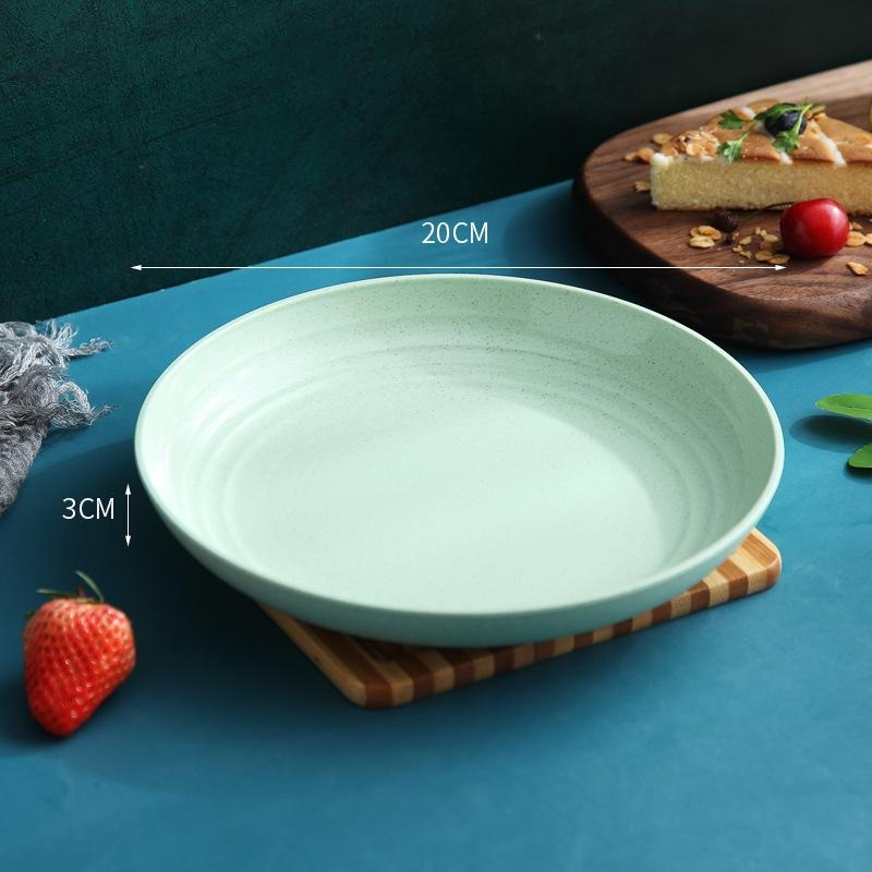 밀짚 친환경 식기 대접시 과일 접시 야채 접시 마른 과일 접시