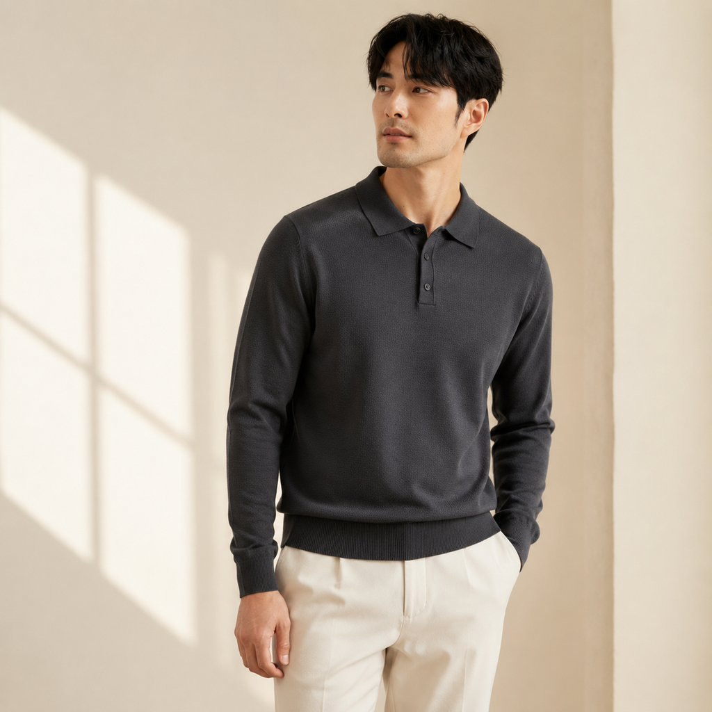 심플 올드머니 스타일 남성 니트 이너웨어