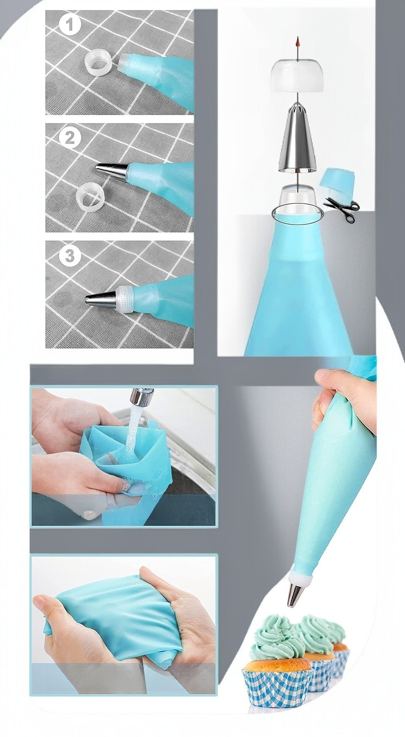 Komplettes Backwerkzeug Set aus Edelstahl mit Aufbewahrungsbox