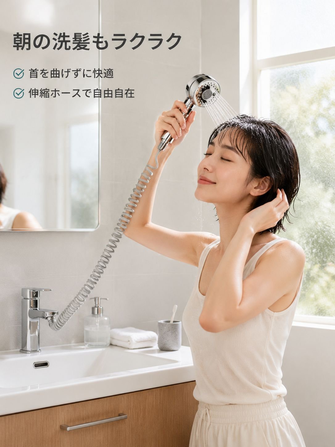 子供とペット兼用シャワーヘッド