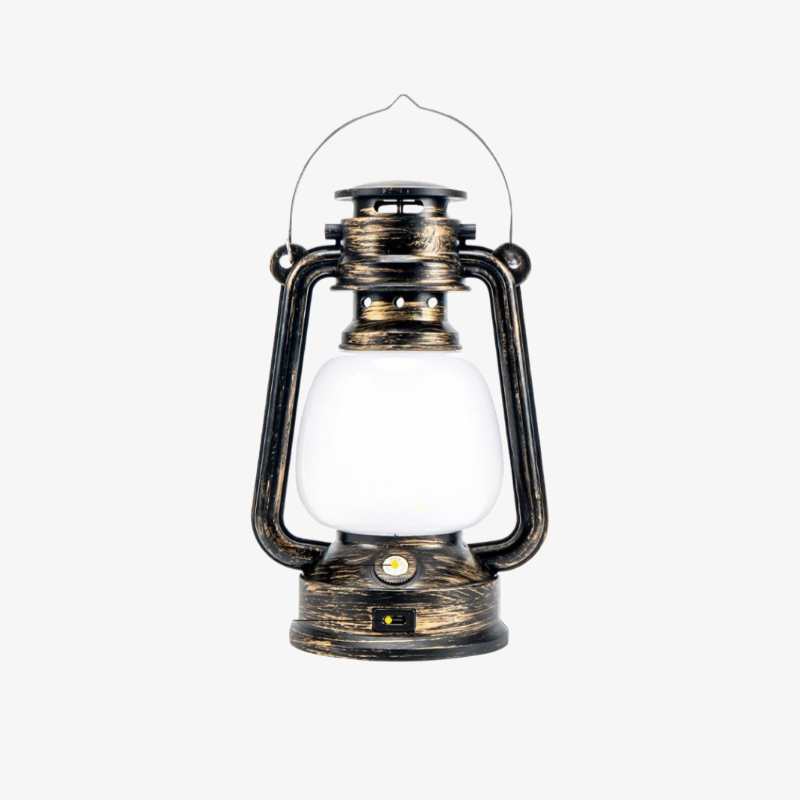 Multifunctional Waterproof Camping Lamp, Vintage Style Rechargeable Lantern, Ultra-long Battery Life