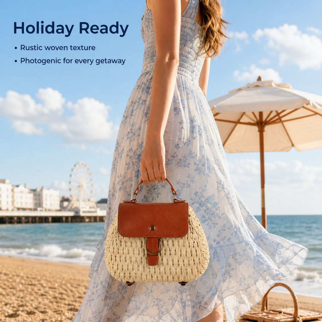 Minimalist Elegant Beach Holiday Photo Tote