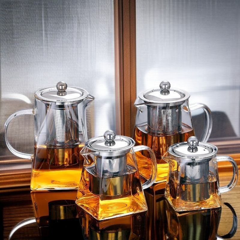 Thickened glass high temperature resistant tea infuser set