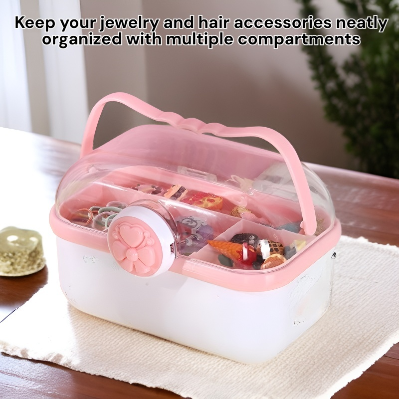 Multi-layer Compartment Jewelry Storage Box, Hair Accessories Organizer