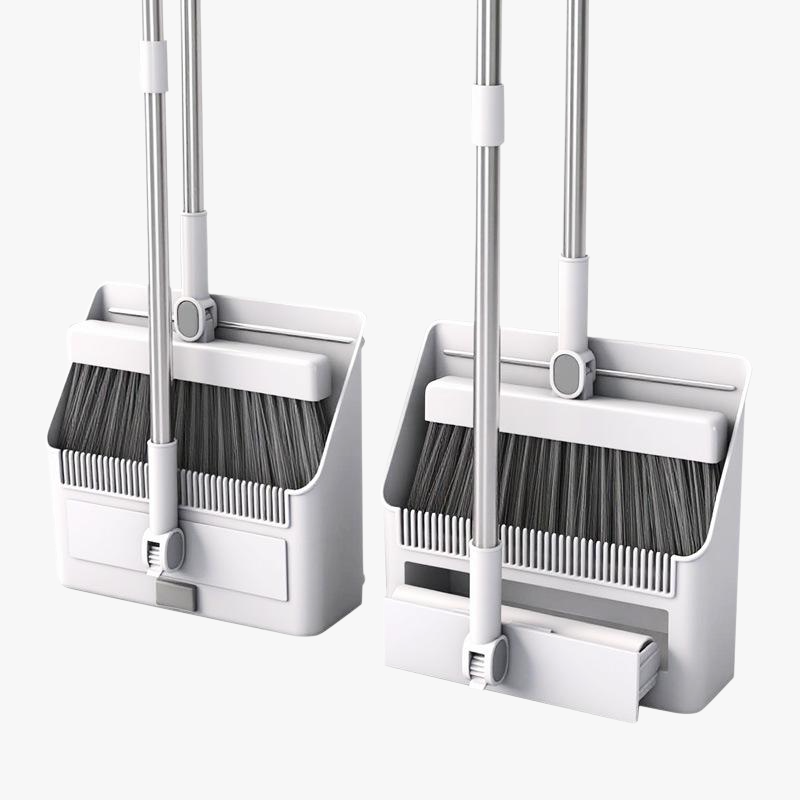 3-in-1-Besen-Set mit weichen Borsten, Kehrschaufel und Fusselentferner, Reinigung von Tierhaaren