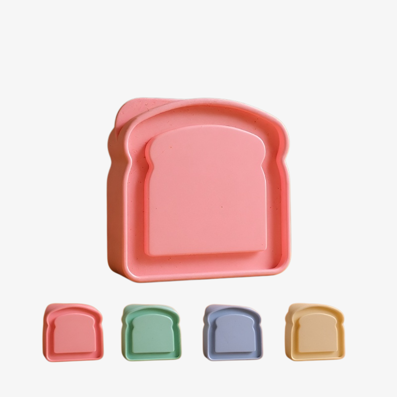 Toast Shape Sandwich Lunch Box for School & Picnic, Fruit Salad Bread Storage Container