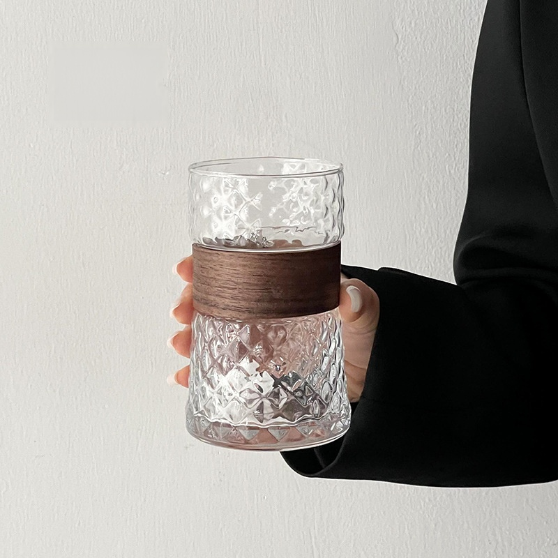Home Glass Cup with Bamboo Sleeve