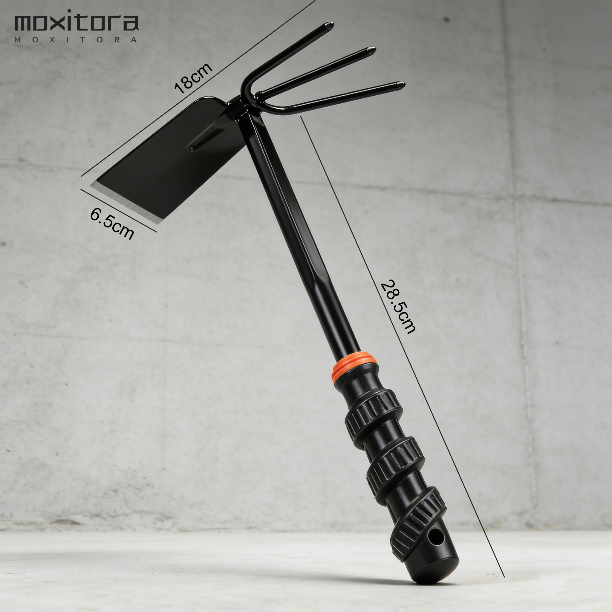 Kétfejű kapa közelről, részletes fej kialakítás