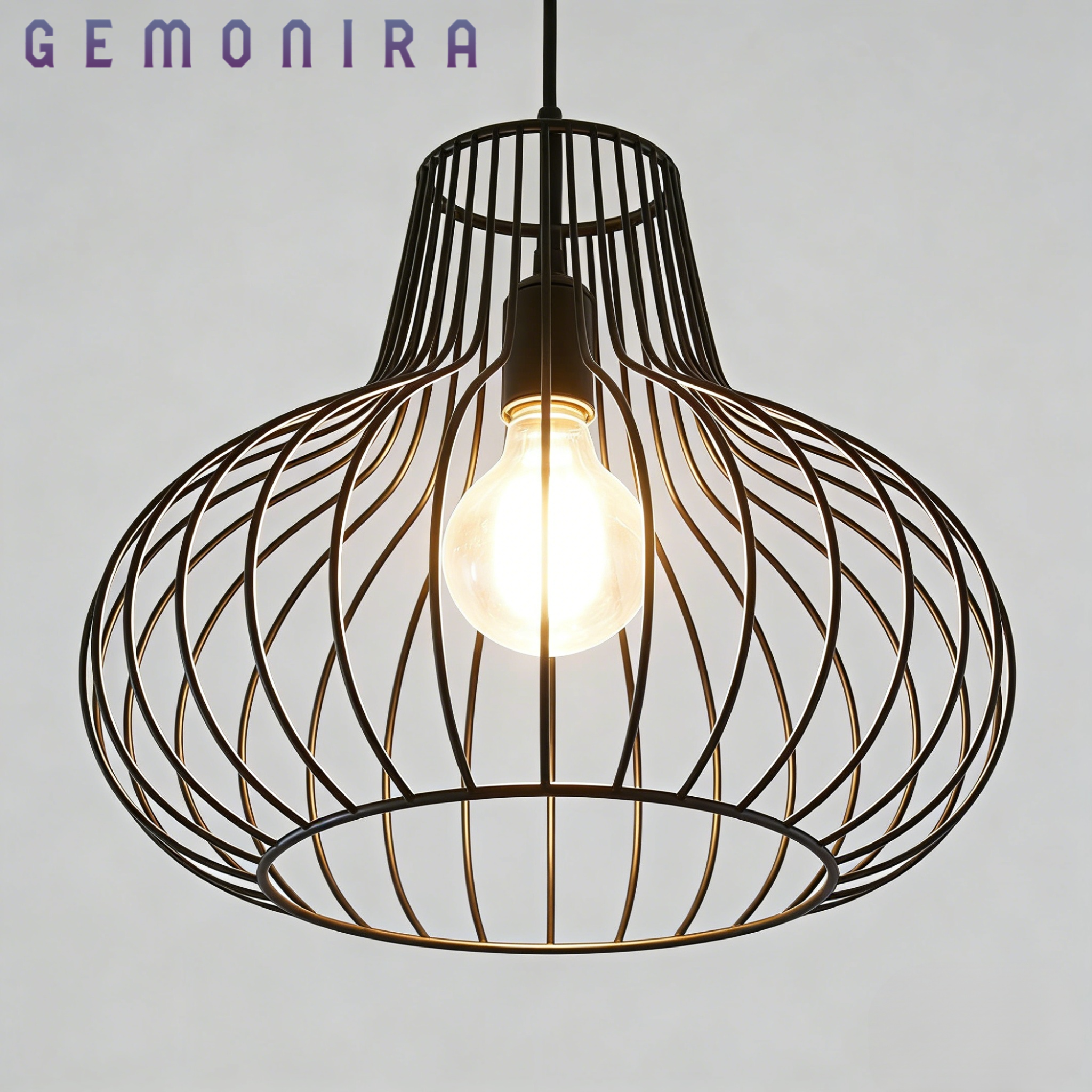 โคมระย้าเหล็กดัดสไตล์นอร์ดิก ดีไซน์ฉลุลาย