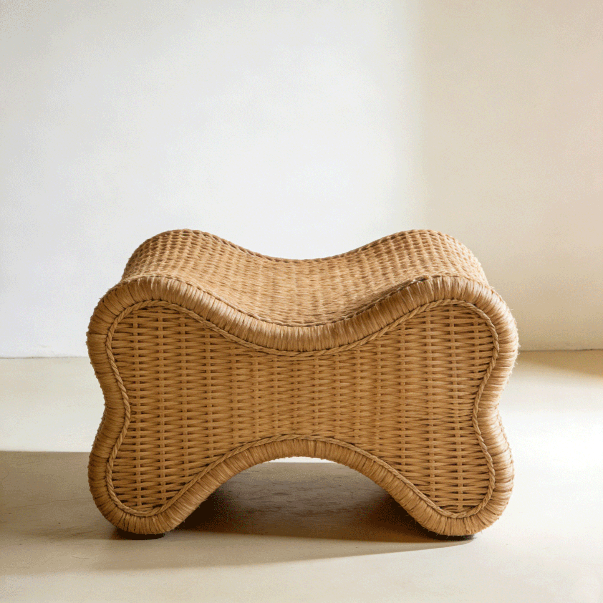 เก้าอี้นั่งเตี้ยทำจากหวาย (3 ตัว) 