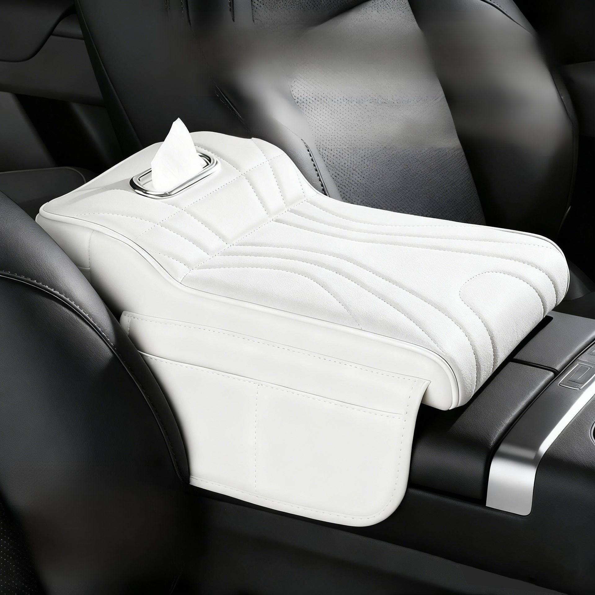 Car seat center armrest box height pad