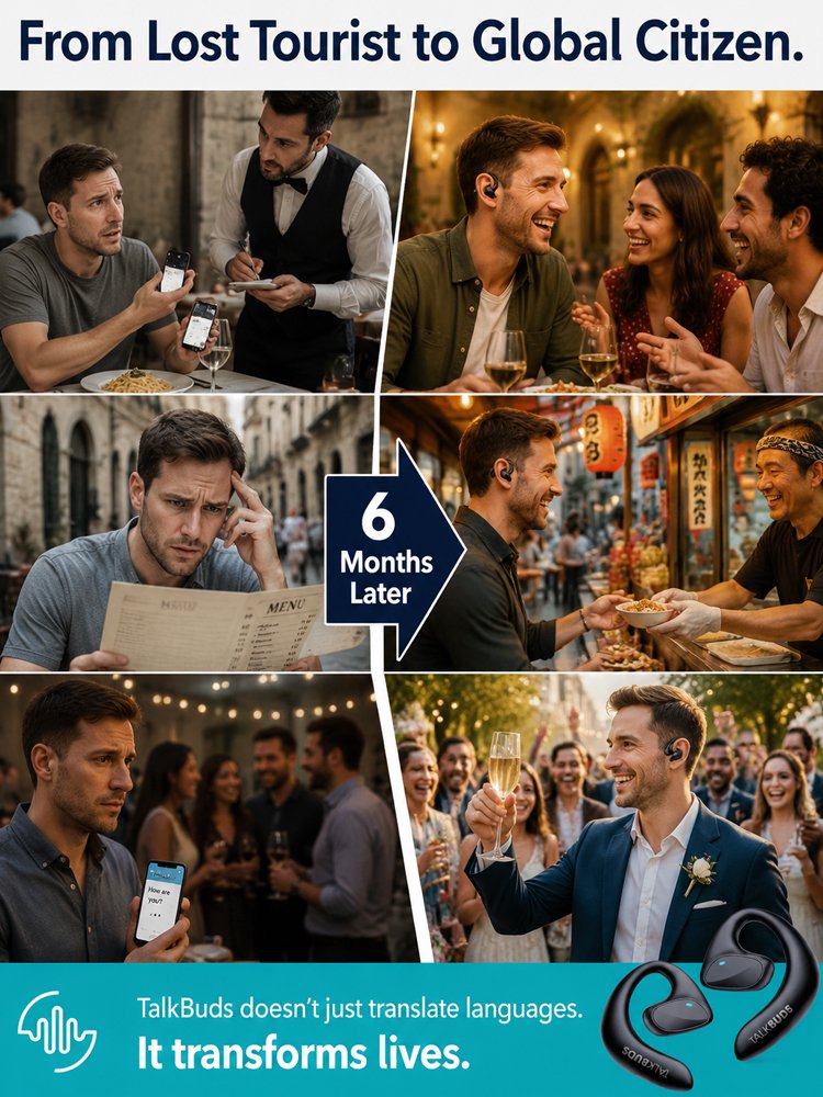 【Simultaneous Interpretation, Forever Free】Bone Conduction AI Translation Earphones