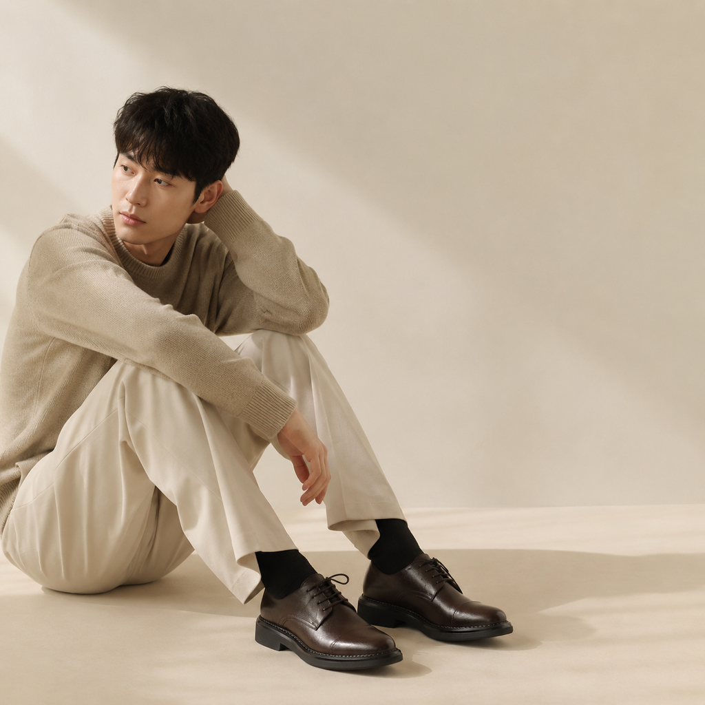 고급 두꺼운 밑창 비즈니스 남성 캐주얼화