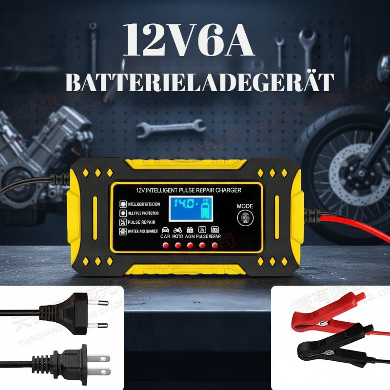 Batterieladegerät mit Reparaturfunktion im Einsatz