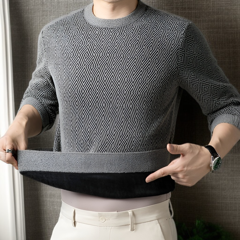 남자 추동 자카드 스웨터 남 기모 니트 레깅스 남자 니트 자카드 니트 레깅스