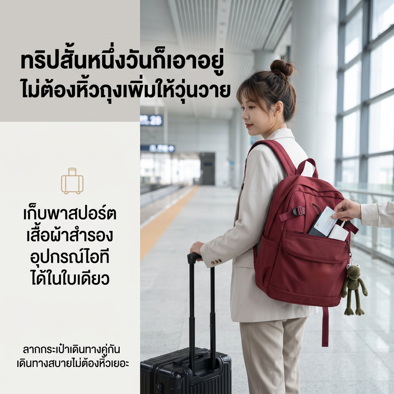 กระเป๋าเป้ผู้หญิงสไตล์เกาหลีสำหรับนักเรียนมัธยมต้นและมัธยมปลาย