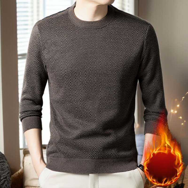 남자 추동 자카드 스웨터 남 기모 니트 레깅스 남자 니트 자카드 니트 레깅스