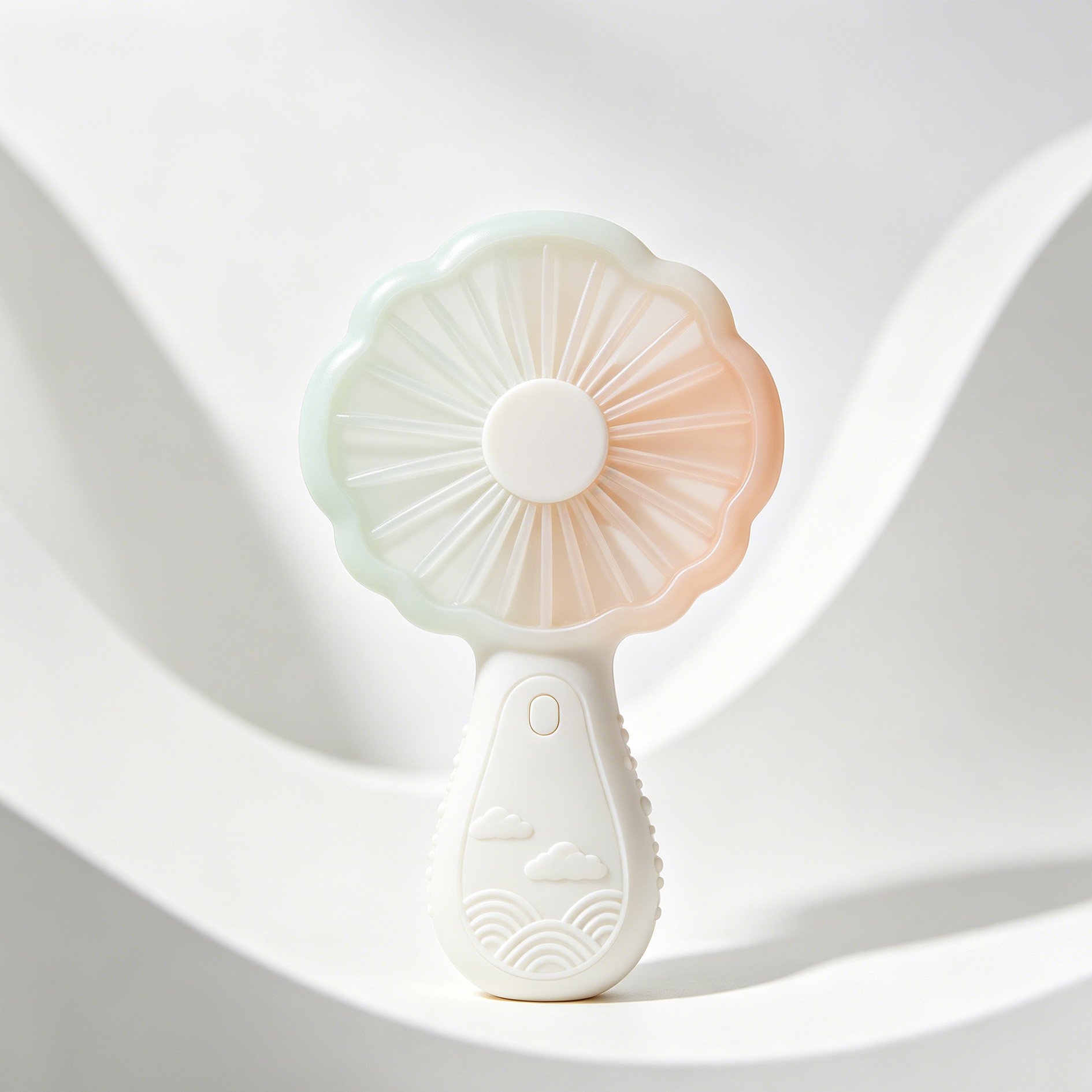 Mini-éventails portables en forme de fleur colorés