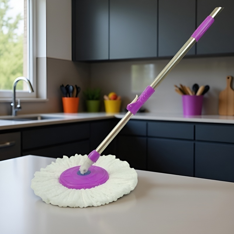 回転機能付きモップのヘッド部分の拡大写真