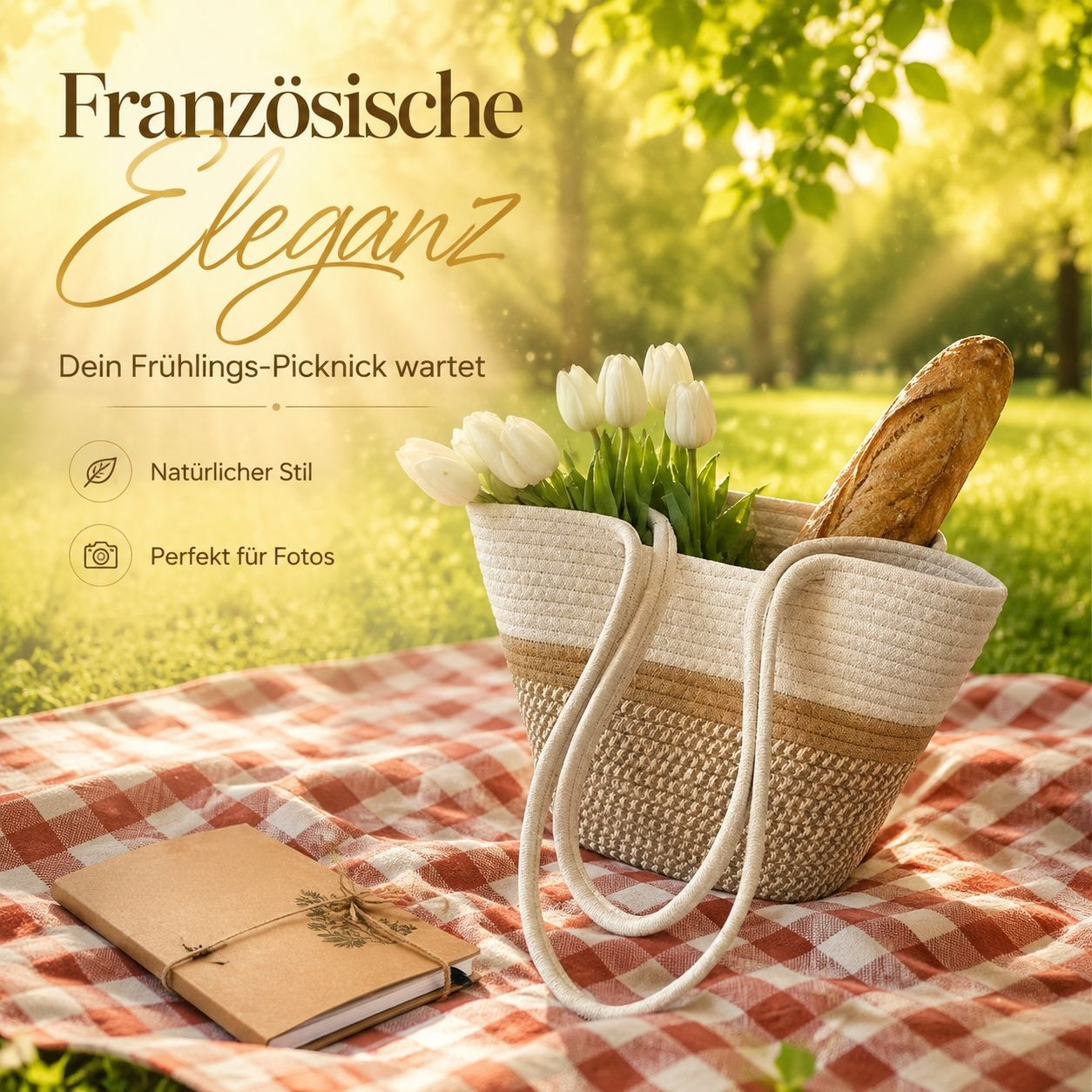 Modische Damen-Schultertasche, handgewebt, große Kapazität