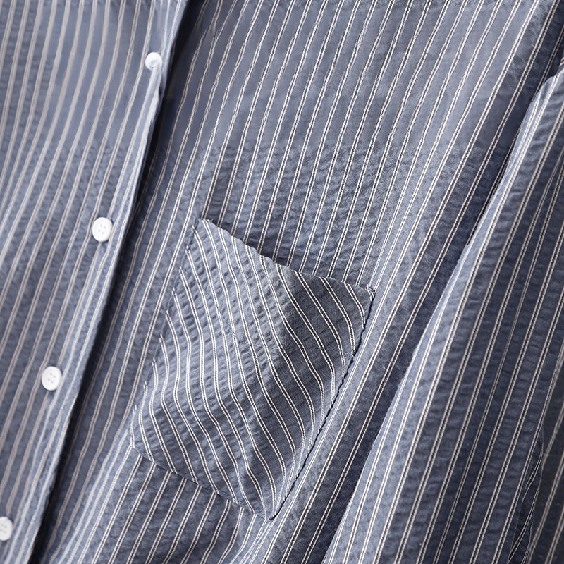 여성용 긴팔 줄무늬 셔츠