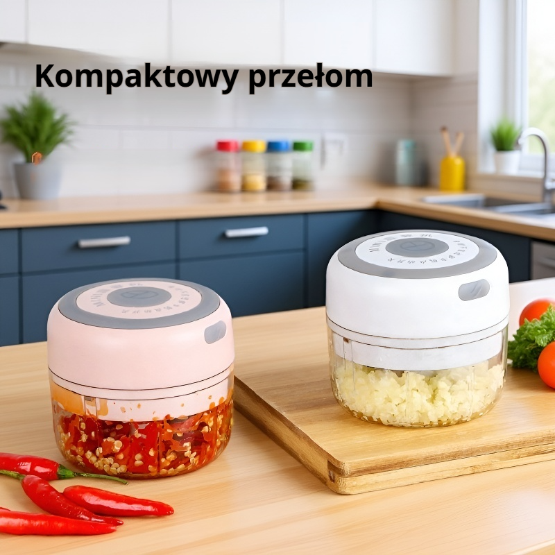 Bezprzewodowy elektryczny rozdrabniacz do czosnku