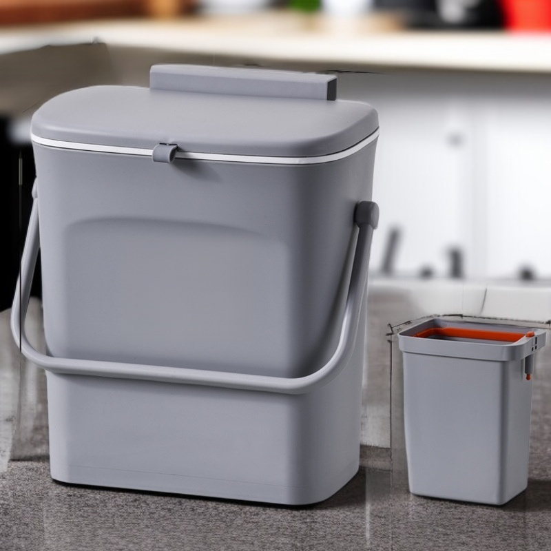 Cubo de basura deslizante para puerta de gabinete, colgante para cocina y baño