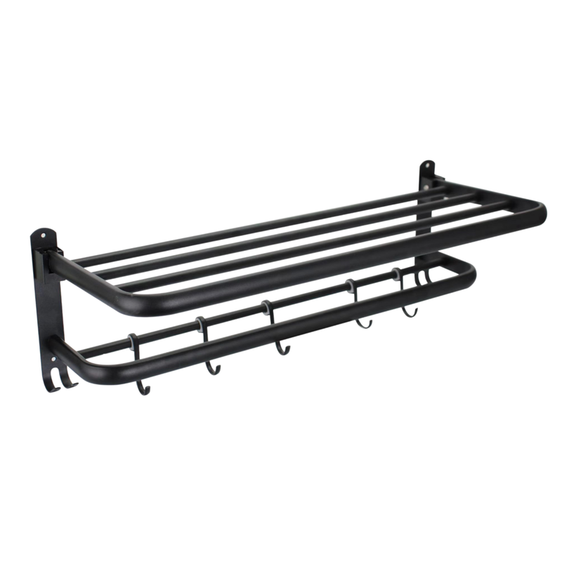 Wall mounted towel rack