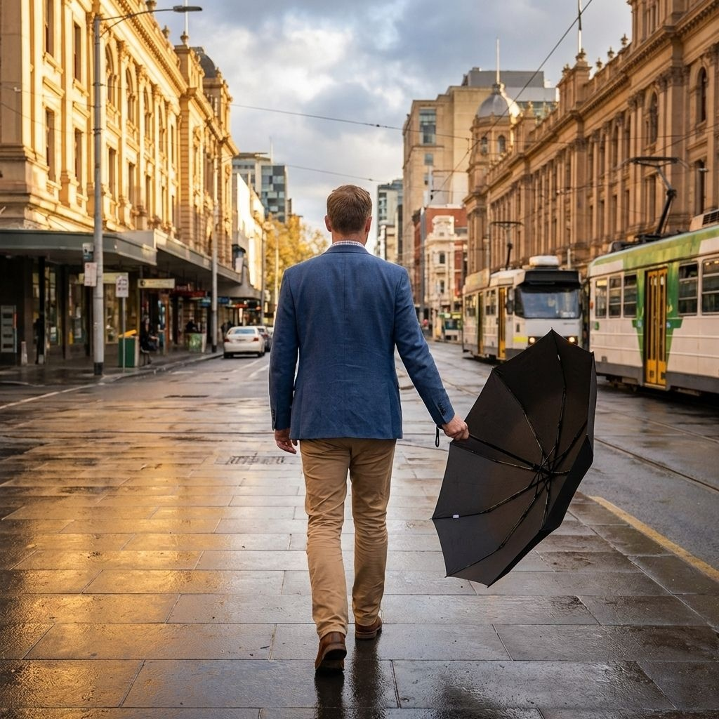 8本骨のビジネス用全自動日よけ傘