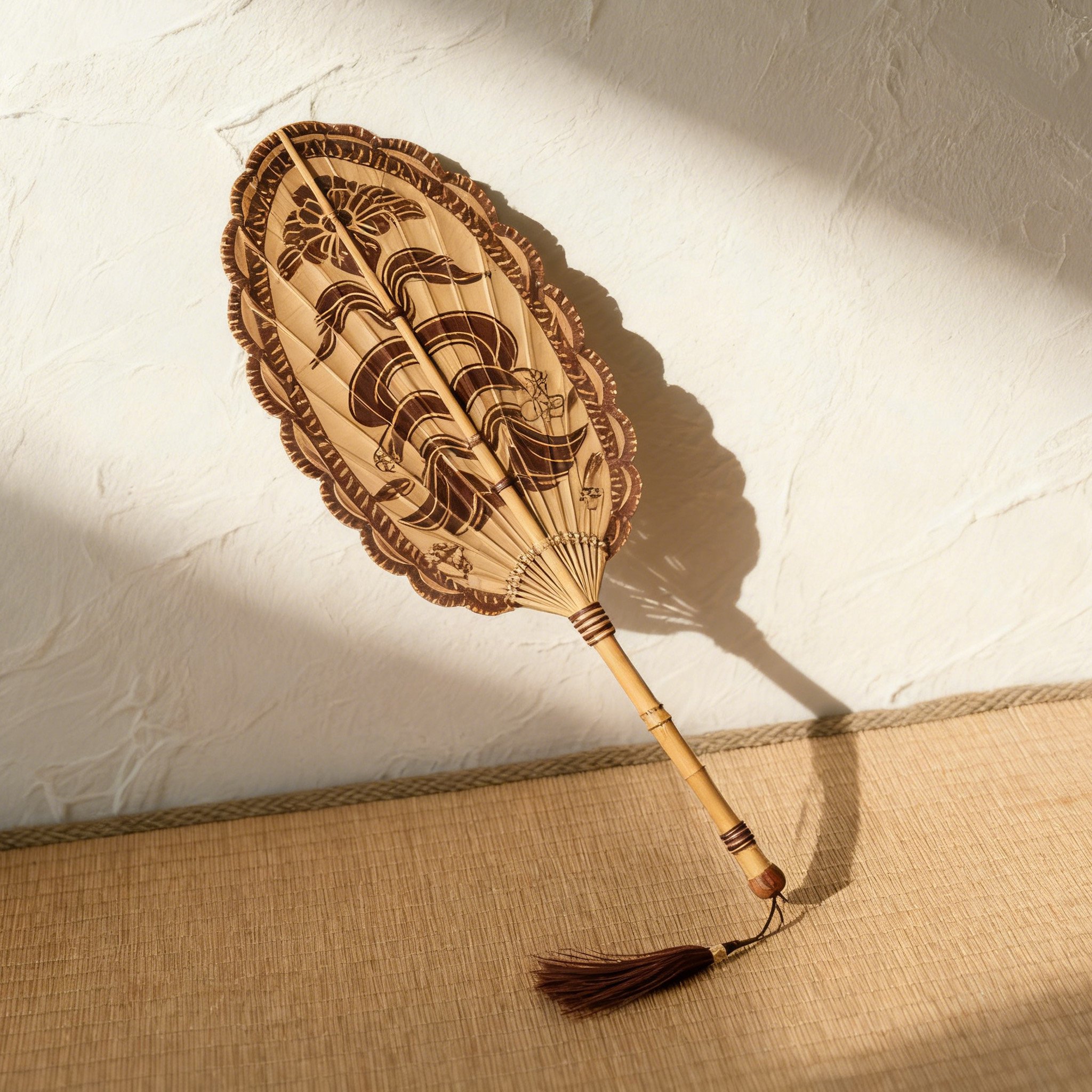 伝統竹編み扇子3点セット