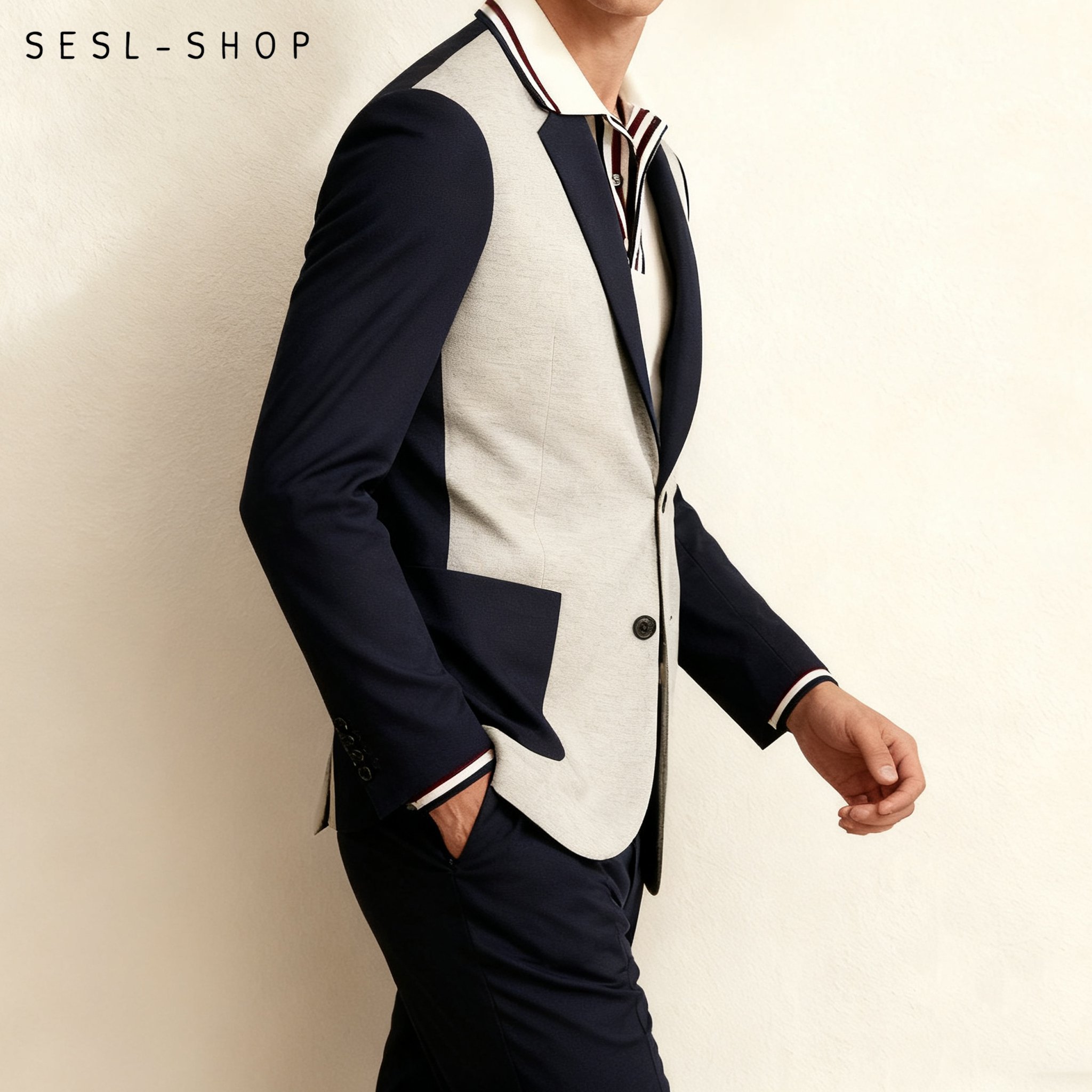 เสื้อสูททรงเรียบง่ายและเข้ารูป