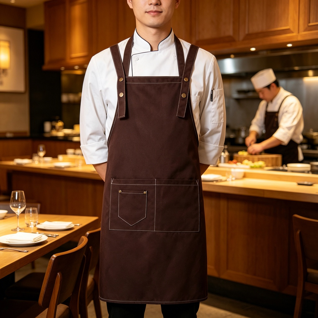 사계절용 주방 보호 앞치마 통기성 편안함