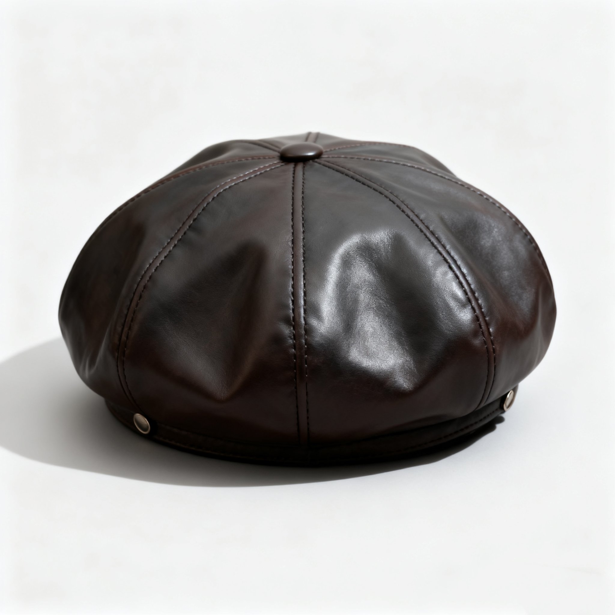 세련된 디자인의 PU 인조가죽 팔각 모자