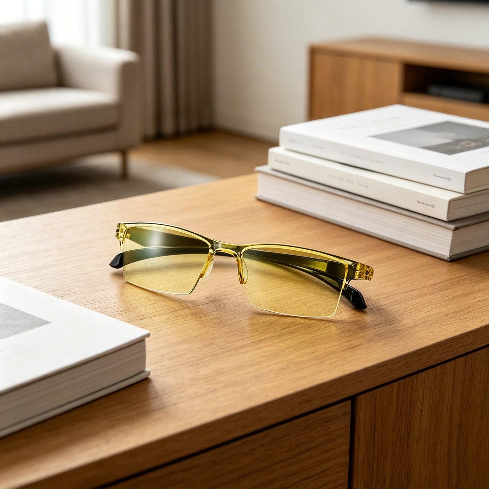 Gafas de lectura antiguas con zoom inteligente