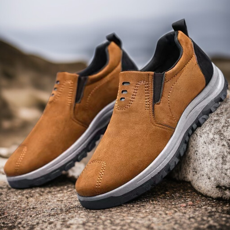 男性用カジュアル滑り止め耐摩耗性シングルシューズ