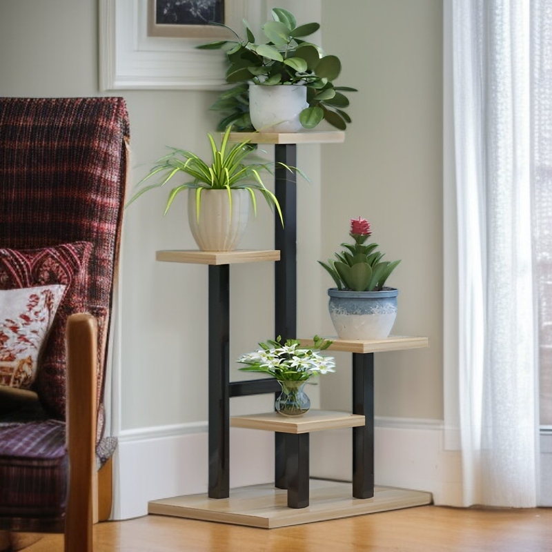モダンインテリア4段植木鉢ラック