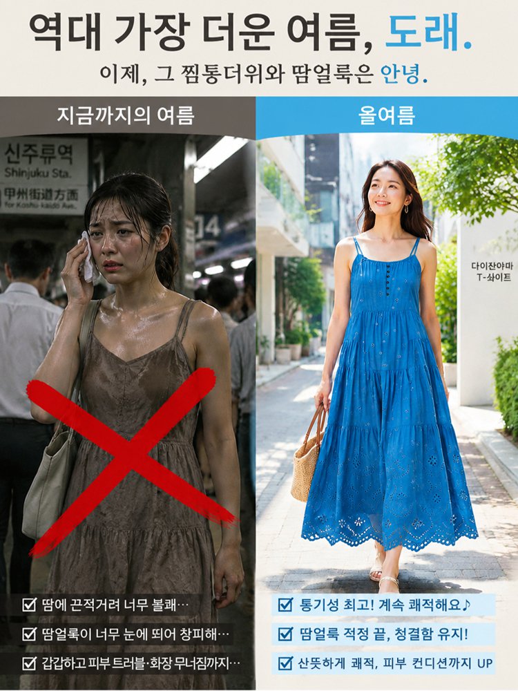 2026SS 더블 스트랩 펀칭 자수 원피스