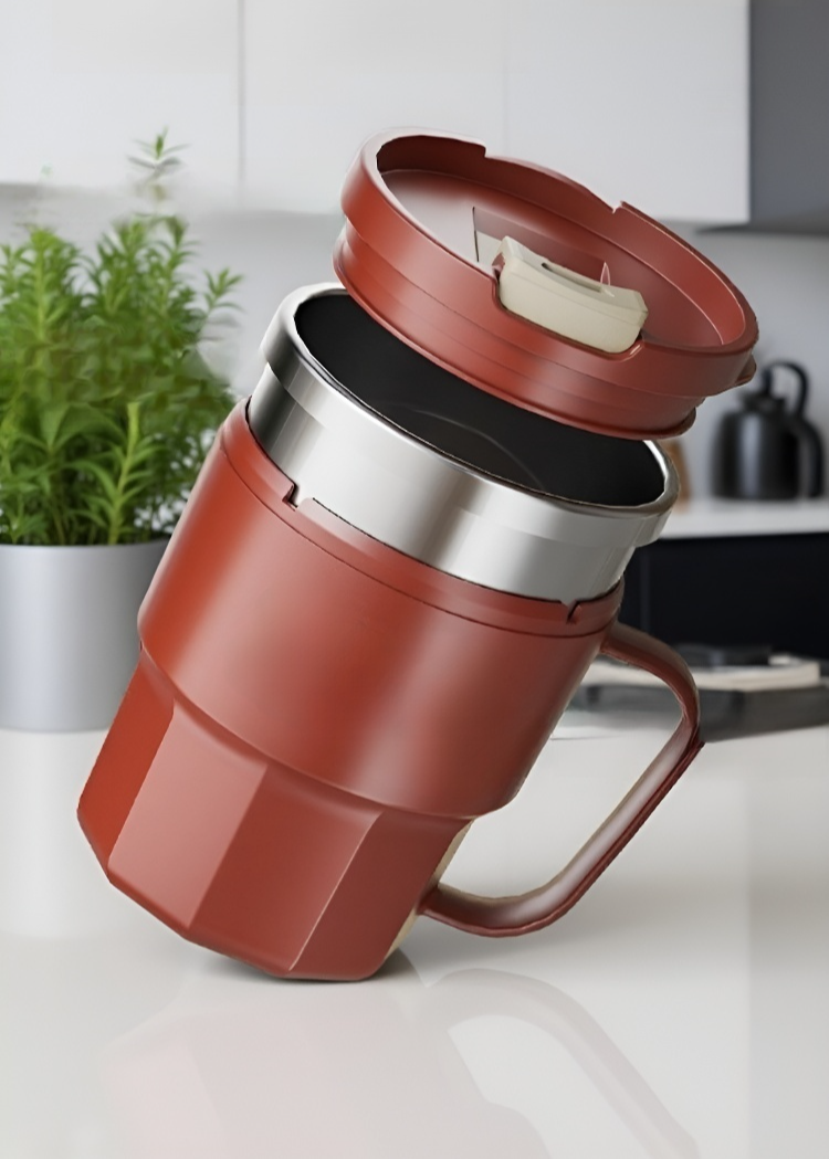 세련된 디자인의 스테인리스 머그