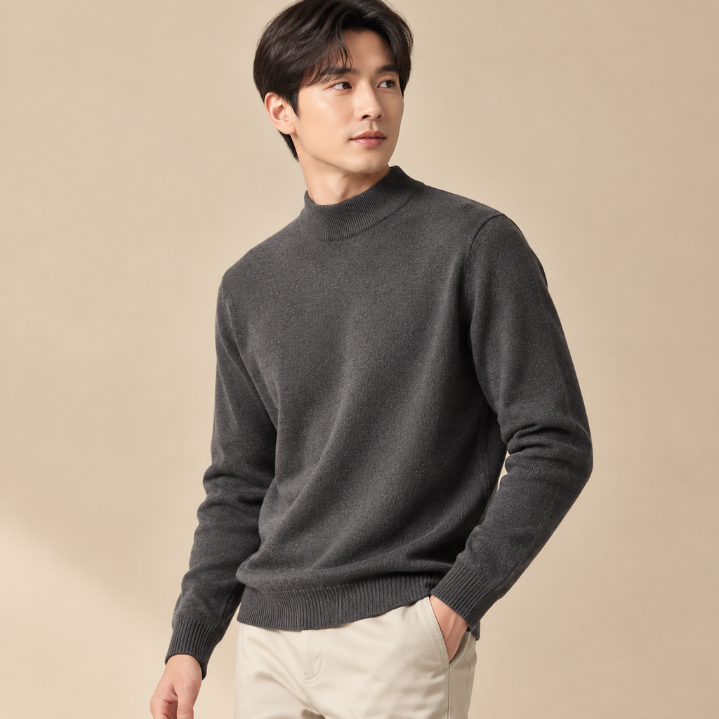 남자 가을겨울 반목 니트 스웨터