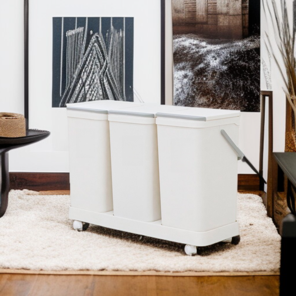 Velký chytrý plastový kuchyňský odpadkový koš s pedálem pro domácnost