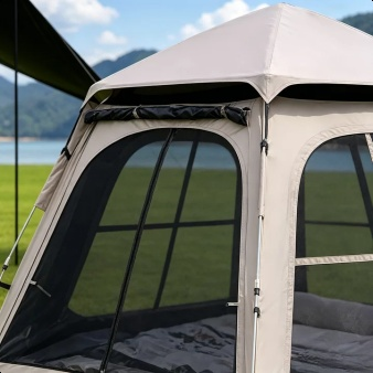 Portable foldable outdoor canopy tent setup