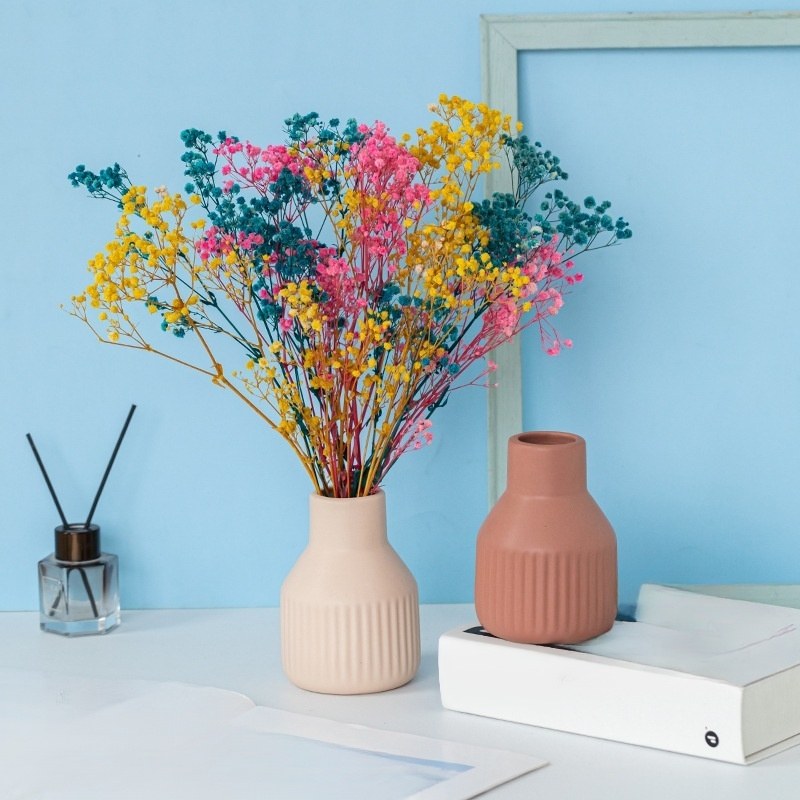 モダンスタイルマット陶器花瓶（多色展開）