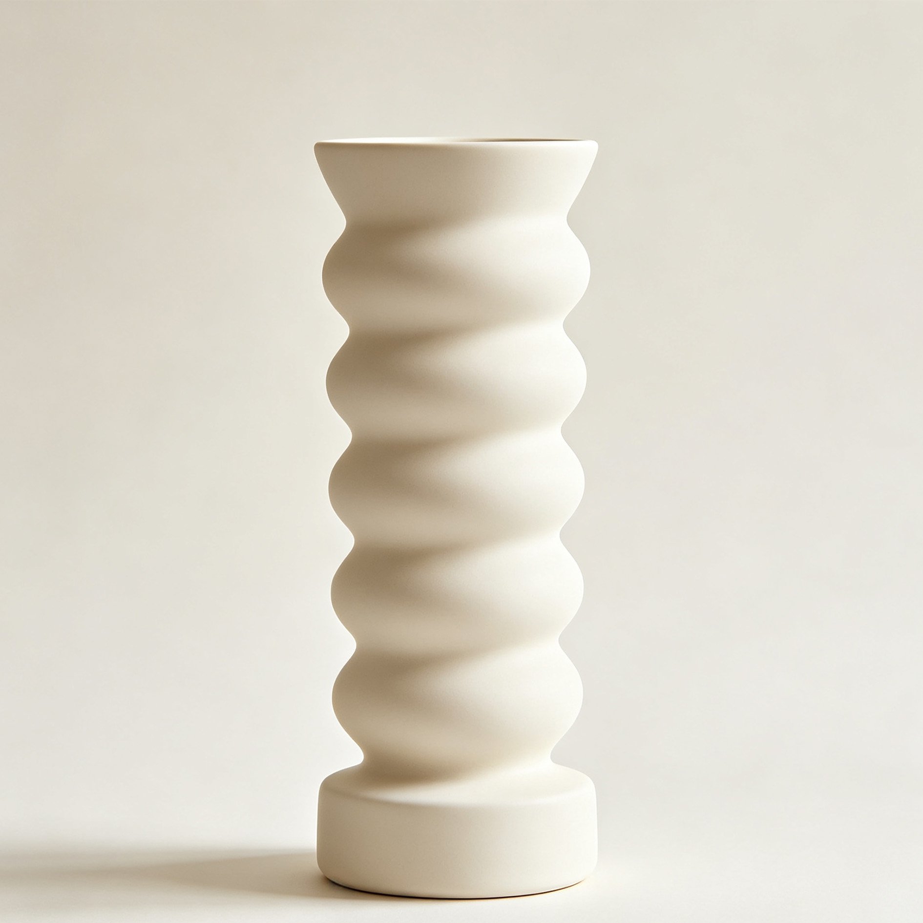 Twisted Wave Ceramic Vase