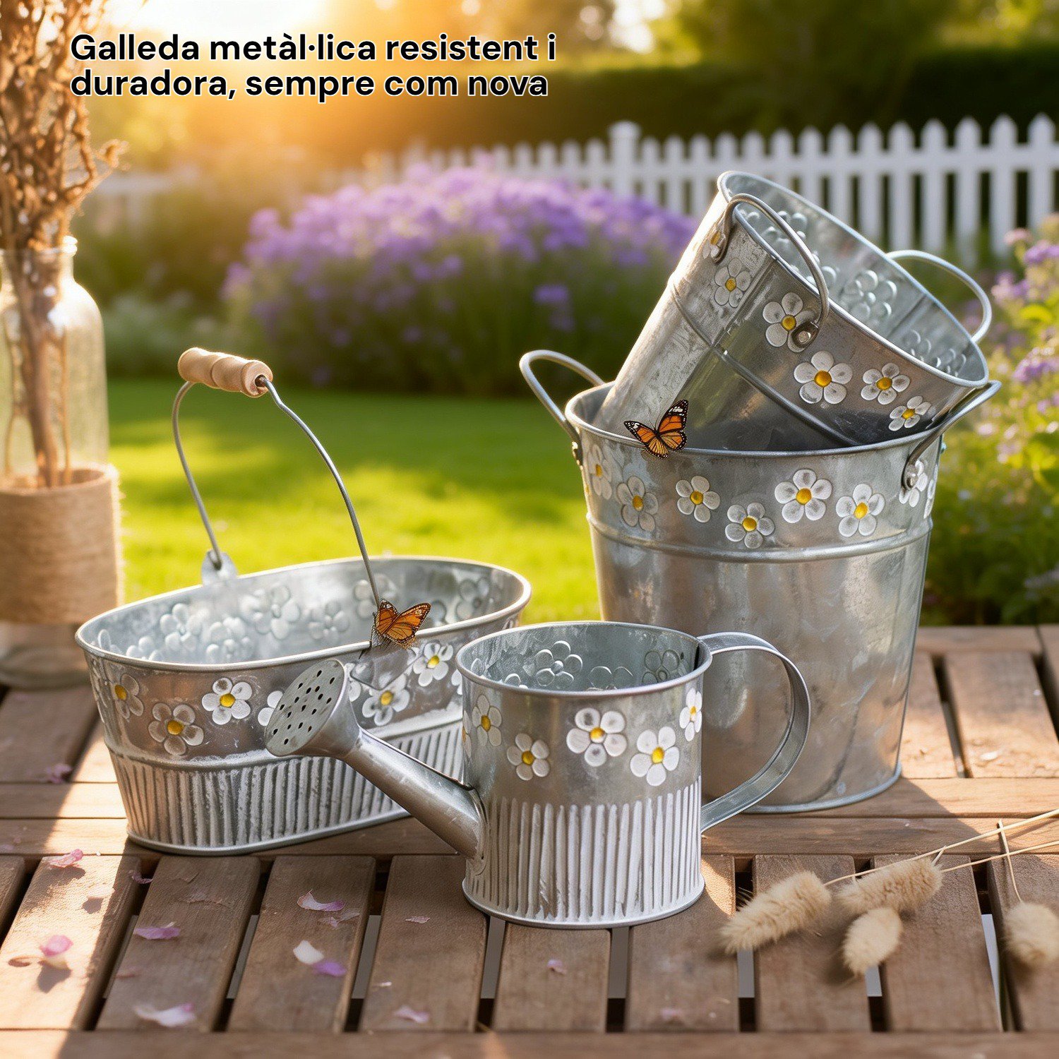 Test de jardí vintage de metall